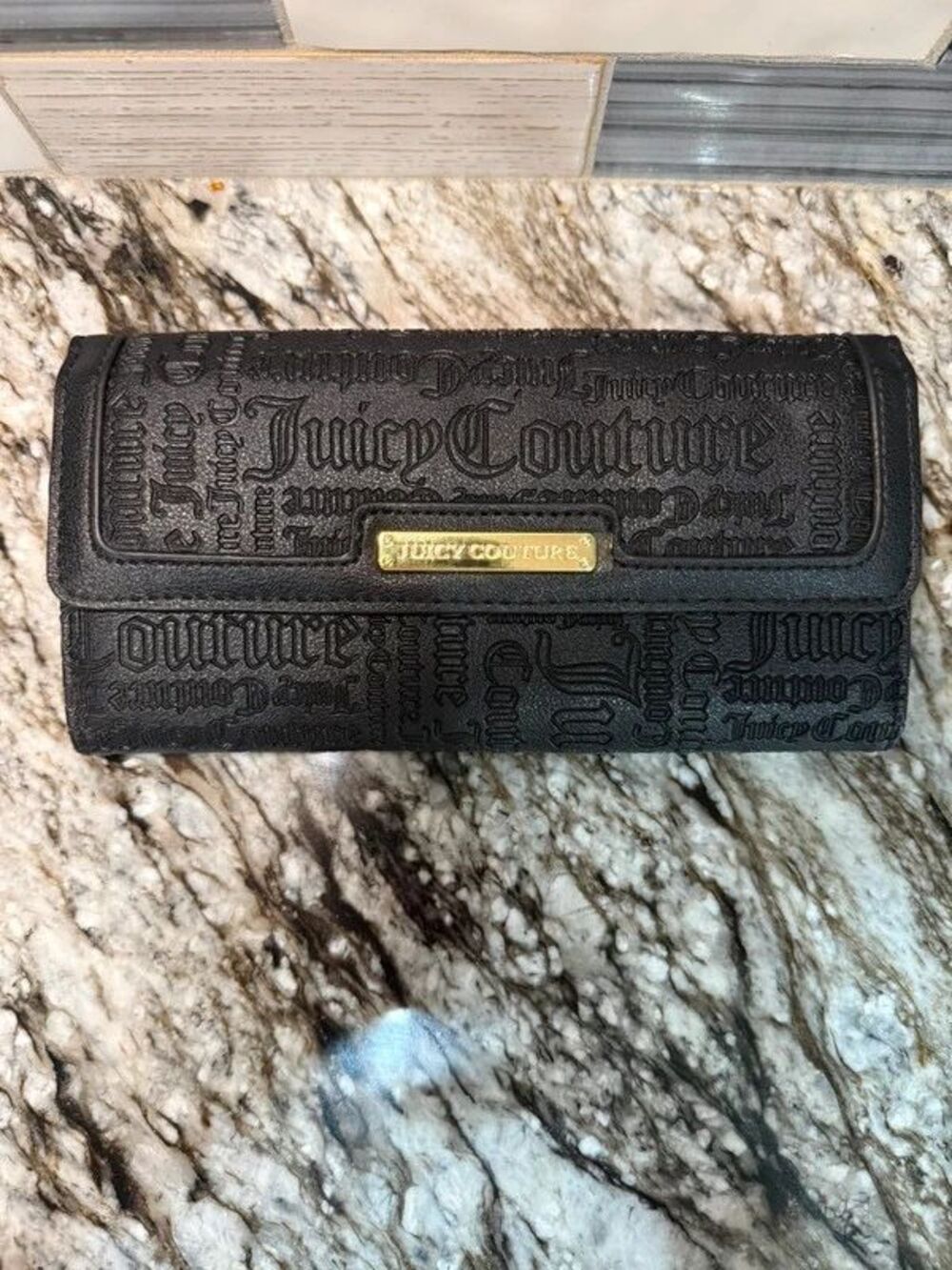 Juicy Couture Wallet Black Cardholder Handbag Clutch Wallet Gothic